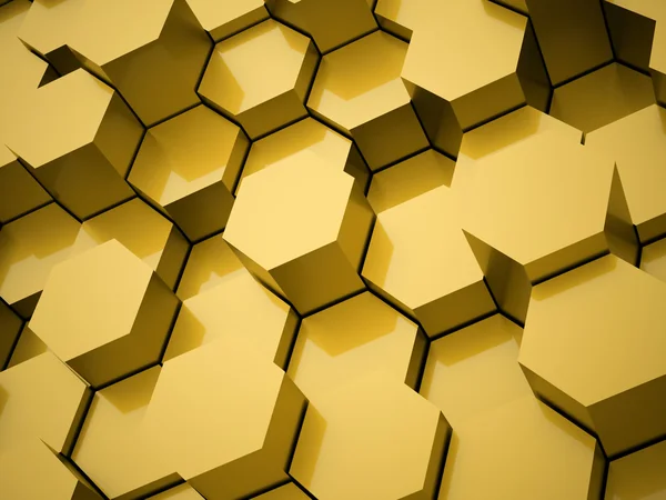 Yellow hexagonal background — Stock Photo, Image