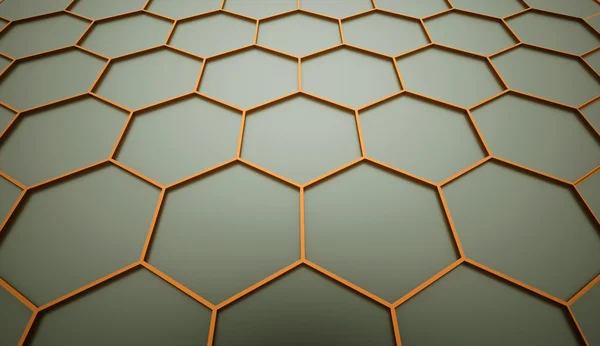 Orange hexagonal mesh — Stock Photo, Image