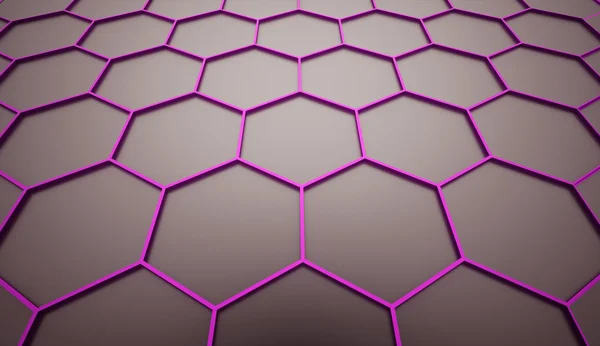 Розовый абстрактный шестиугольный фон клетки — стоковое фото