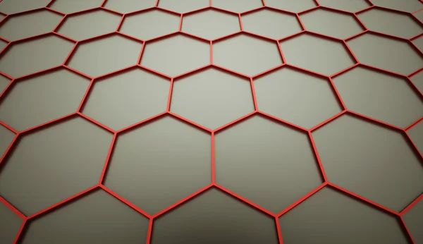 Orange hexagonal mesh — Stock Photo, Image