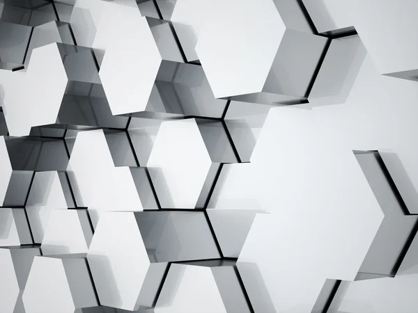 Fondo de tubos hexagonales cromados —  Fotos de Stock