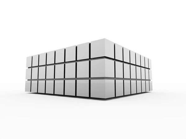 Cubos abstratos em preto e branco — Fotografia de Stock