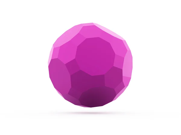 Pink abstract polygonal sphere — Stock Photo, Image