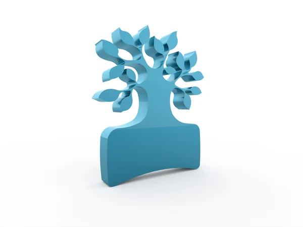 Een blauwe boom — Stockfoto