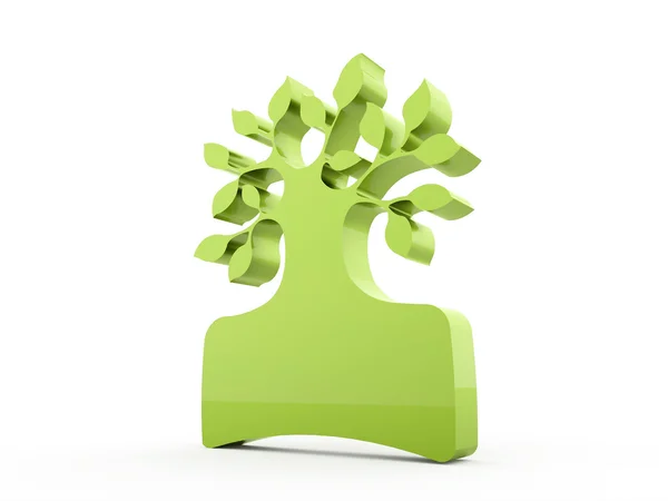 Green tree rendered — Stock Photo, Image