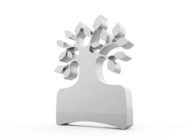 Abstract silver tree business concept — Stock Photo, Image