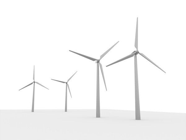 Windmills rendered