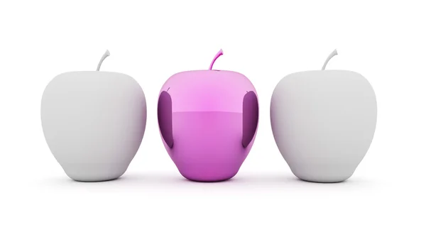 Apples one pink — Stock Photo, Image