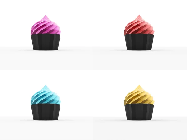Cuatro pasteles de colores — Foto de Stock