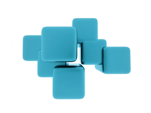 Abstract blue cubes — Stock Photo, Image