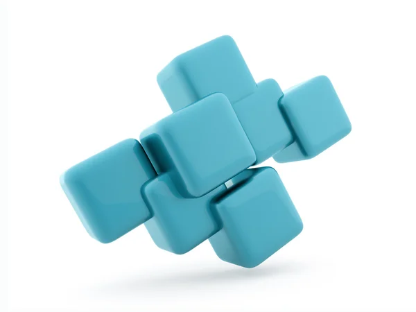 Blue business cubes concept — Stock Photo, Image