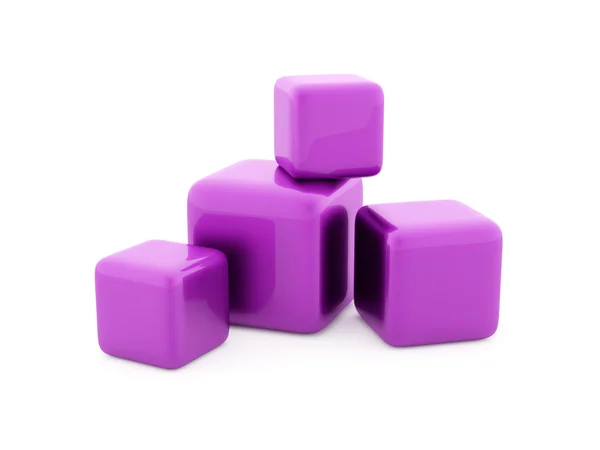 Cubi viola — Foto Stock