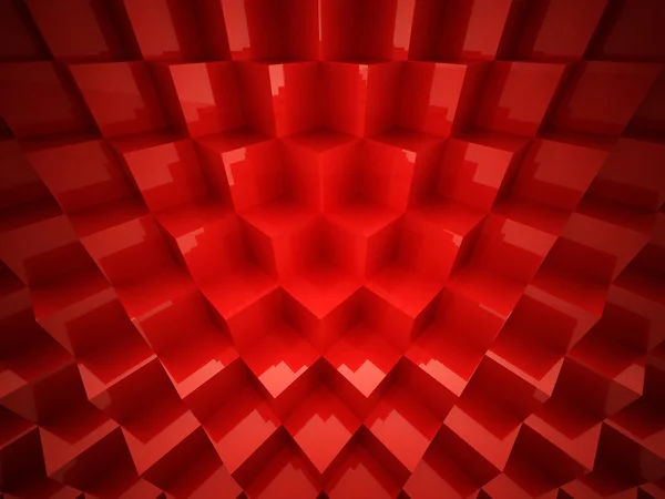 Red abstract cubes background — Stock Photo, Image
