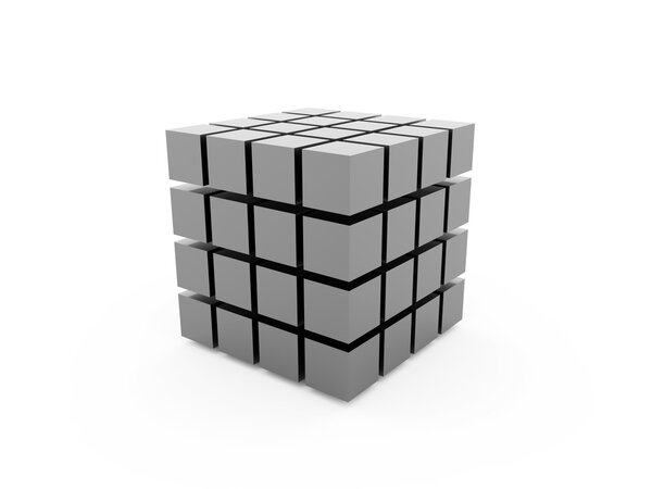 Black abstract cubes