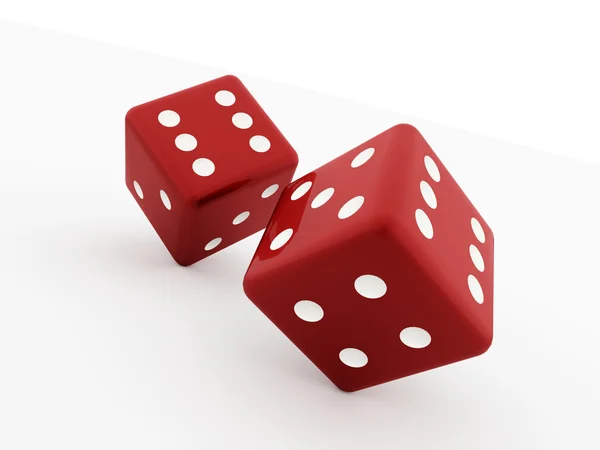 Two red dices — Stock Photo, Image