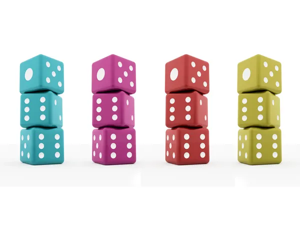 Colored dice concept — Stock Photo, Image