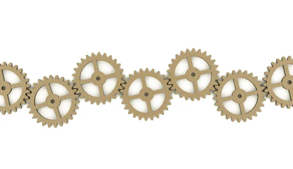 Gears concept on horizontal line — Stock Photo, Image