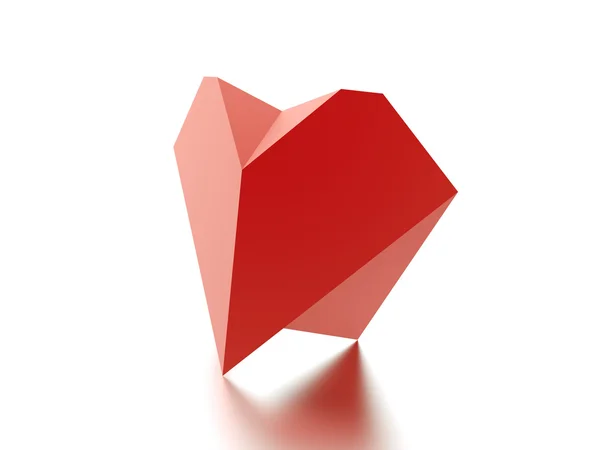 Abstract red paper heart — Stock Photo, Image