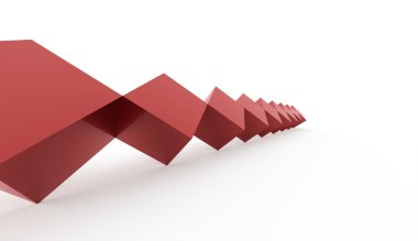 işlenmiş kırmızı küpler kavramı