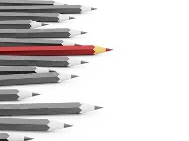 birçok siyah kalem kırmızı biridir.