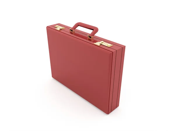 Red suitcase rendered — Stock Photo, Image