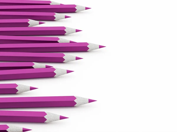 Wiele fioletowy ołówki świadczonych — Zdjęcie stockowe