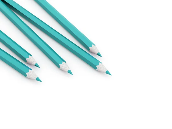 Blauwe potloden concept — Stockfoto