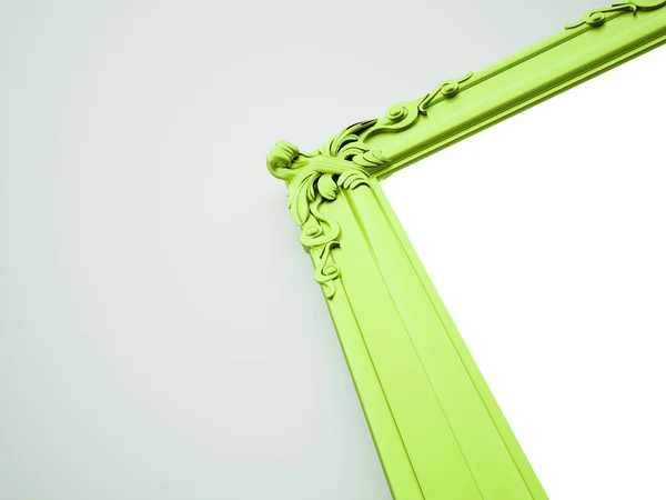 Green mirror frame old — Stock Photo, Image