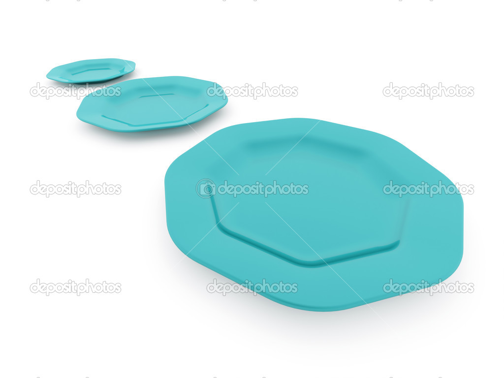 Blue plates Stock Photo by ©pupes 46153475