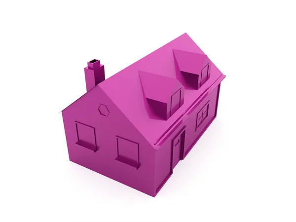 Pink house icon — Stock Photo, Image