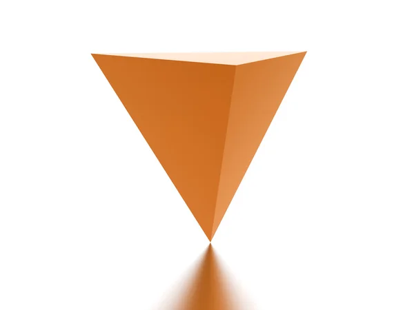 Orange reflection pyramid — Stock Photo, Image