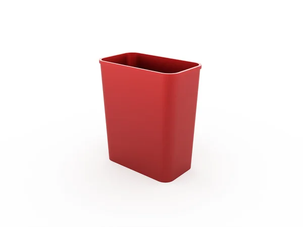 Coș de gunoi roșu — Fotografie, imagine de stoc