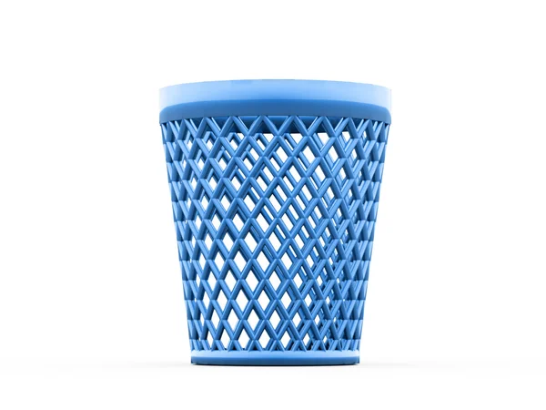 Lixo lata azul — Fotografia de Stock