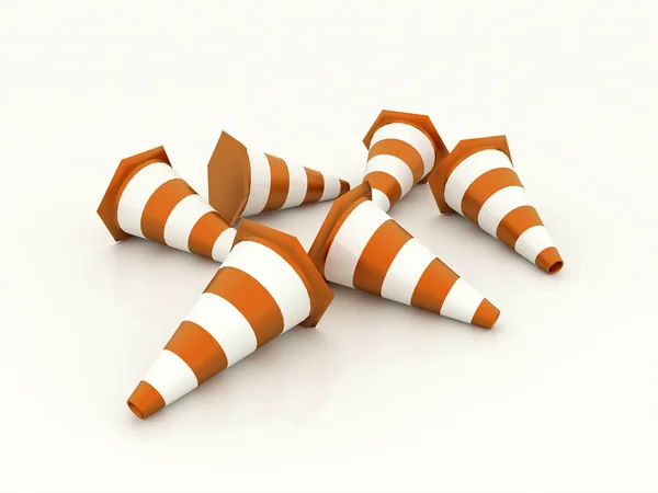 Orange road cones — Stock Photo, Image