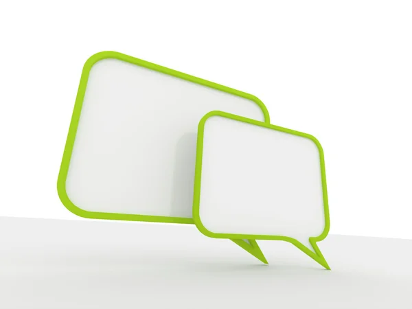 Two green speech bubble isolated — Stock Photo, Image