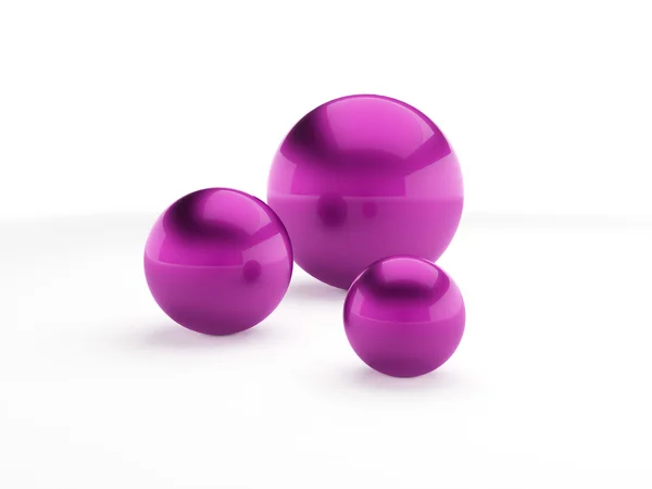 Three abstract render spheres — Stock Photo, Image