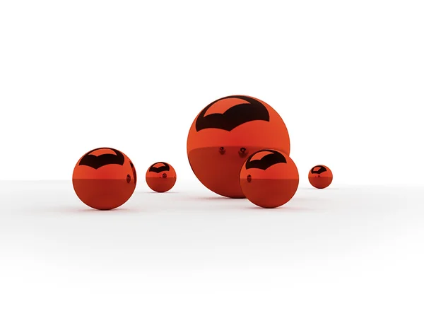 Abstraktes Konzept der roten Kugel mit Schatten — Stockfoto