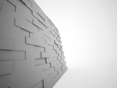 işlenen tuğla duvar 