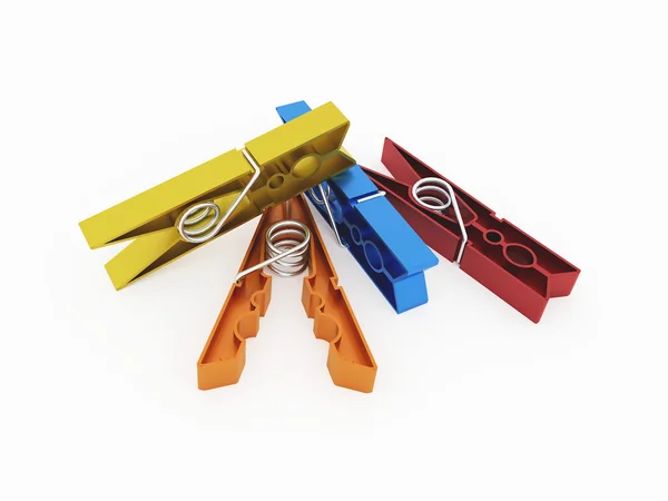 Pegs de cor renderizada — Fotografia de Stock