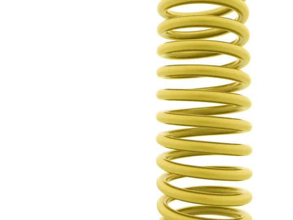 Corda espiral de metal dourado — Fotografia de Stock