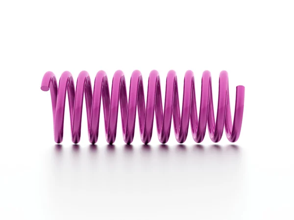 Pink spiral string rendered — Stock Photo, Image