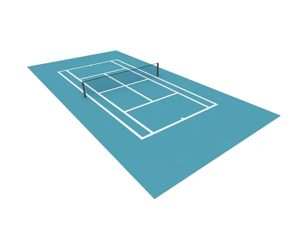 Голубой теннисный корт — стоковое фото