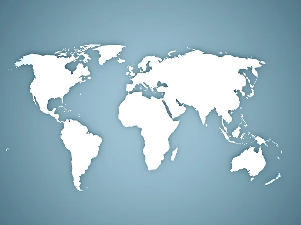 Světová mapa modrá — Stock fotografie