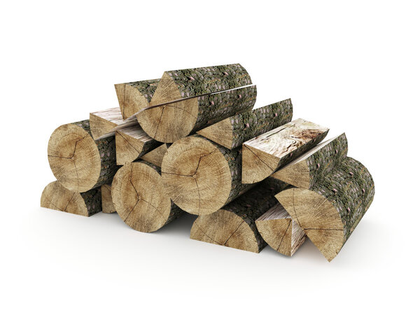 Дрова изолированы
