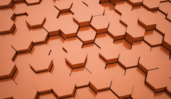 Orange hexagonal background — Stock Photo, Image