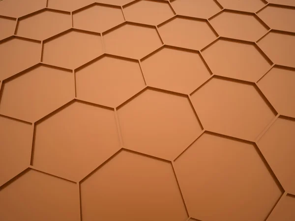 Fondo hexagonal naranja —  Fotos de Stock