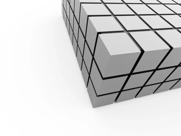 Zwart-wit abstracte kubussen achtergrond — Stockfoto
