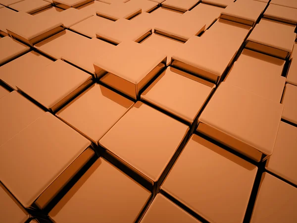 Cubi astratti arancioni — Foto Stock