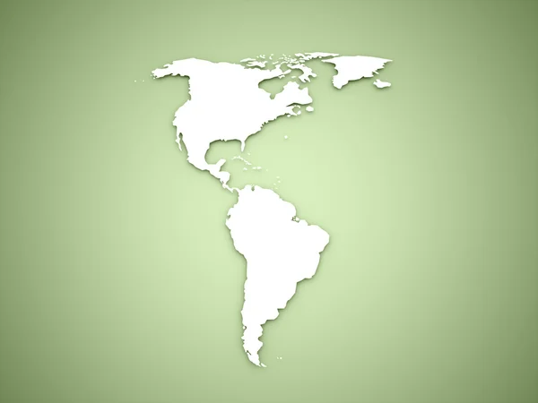 Continente America in verde — Foto Stock