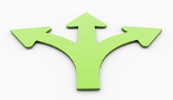 Green arrows rendered isolated — Stock Photo, Image